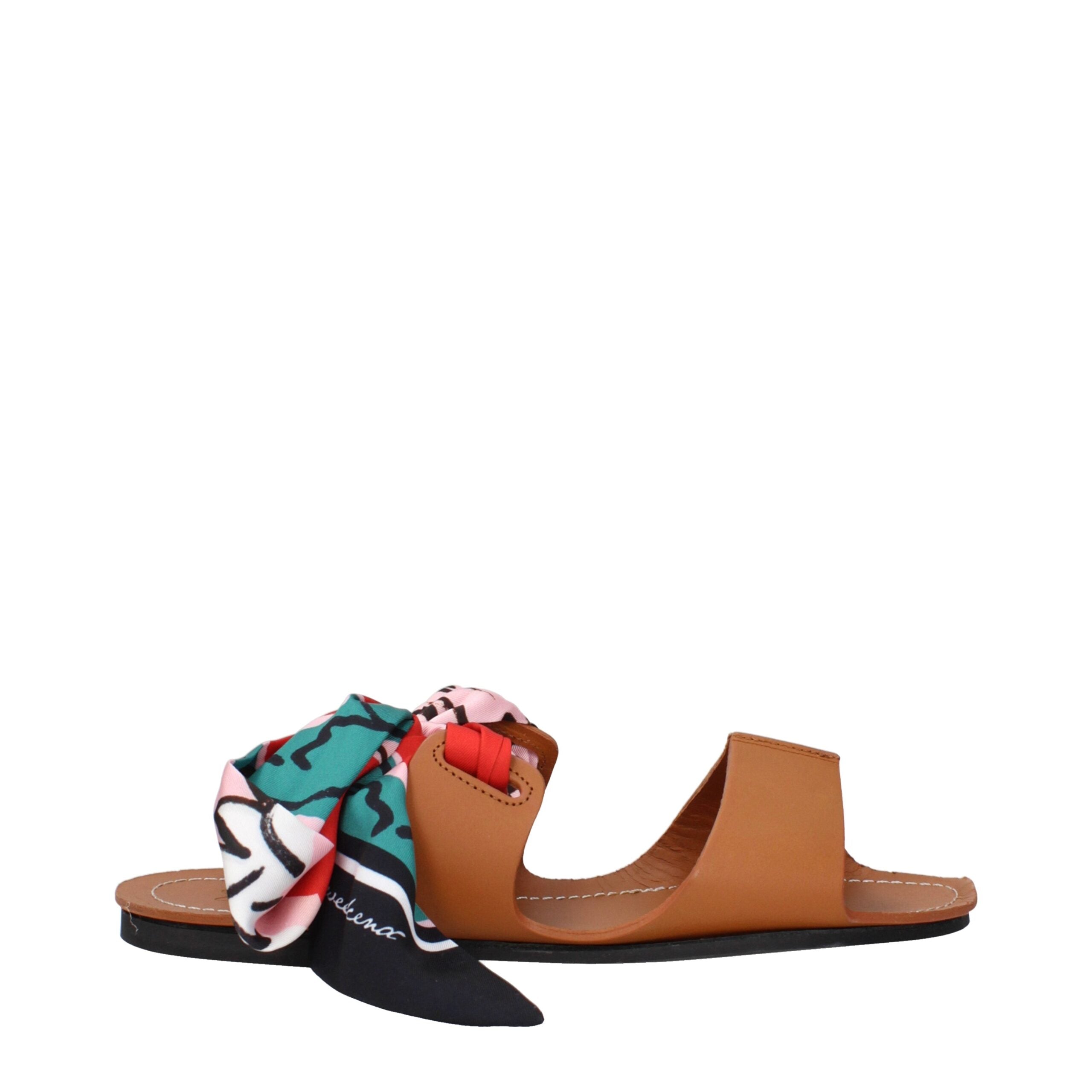 Max Mara Brown Leather Sandals