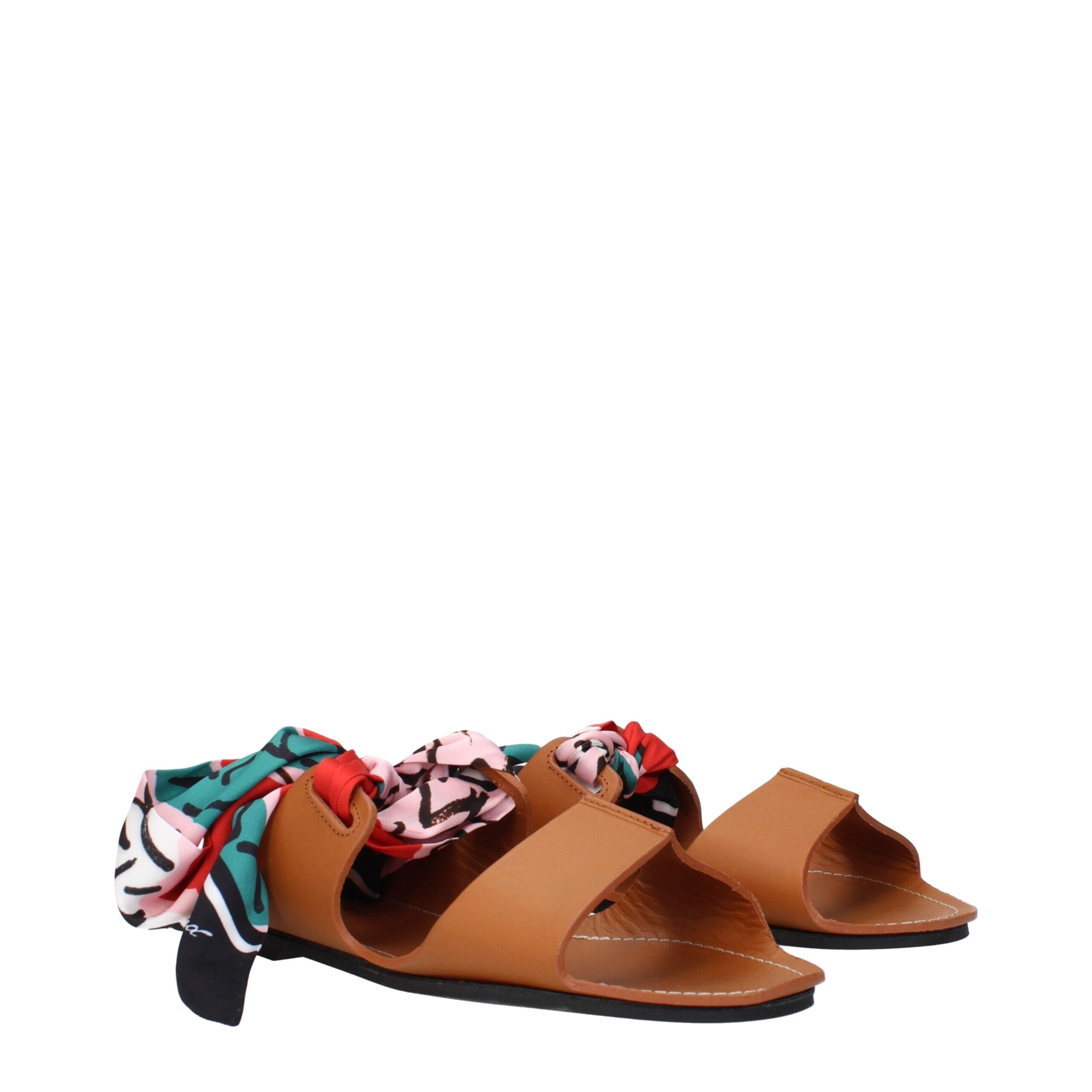 Max Mara Brown Leather Sandals