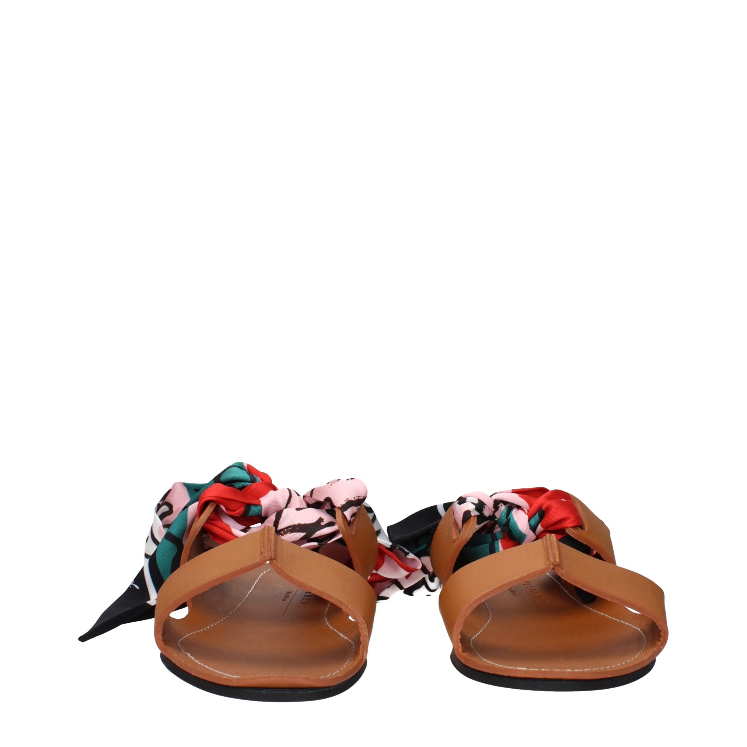 Max Mara Brown Leather Sandals