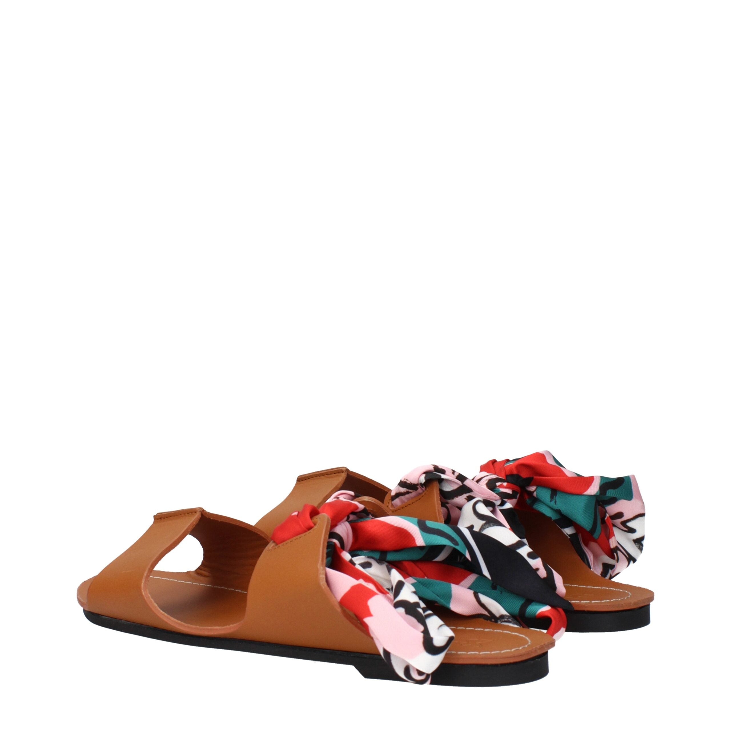 Max Mara Brown Leather Sandals