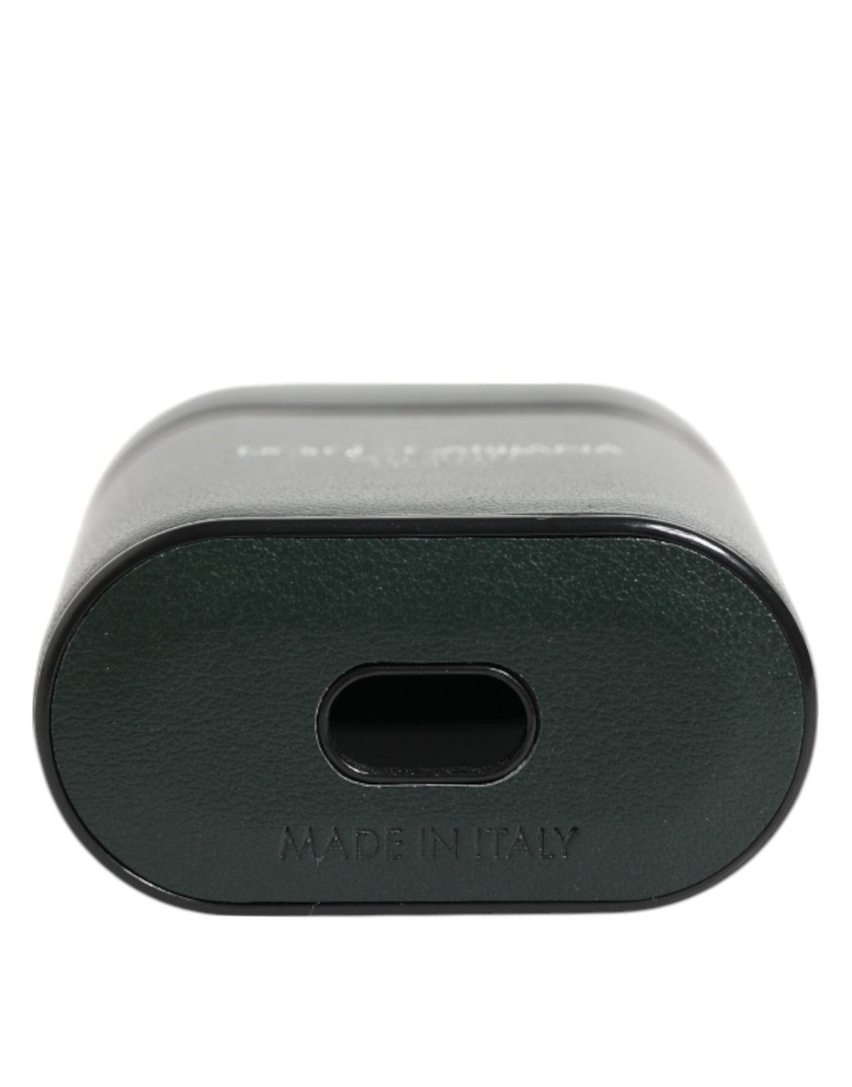 Dolce & Gabbana Army Green Calfskin Leather Logo Flip Holder Airpods Case