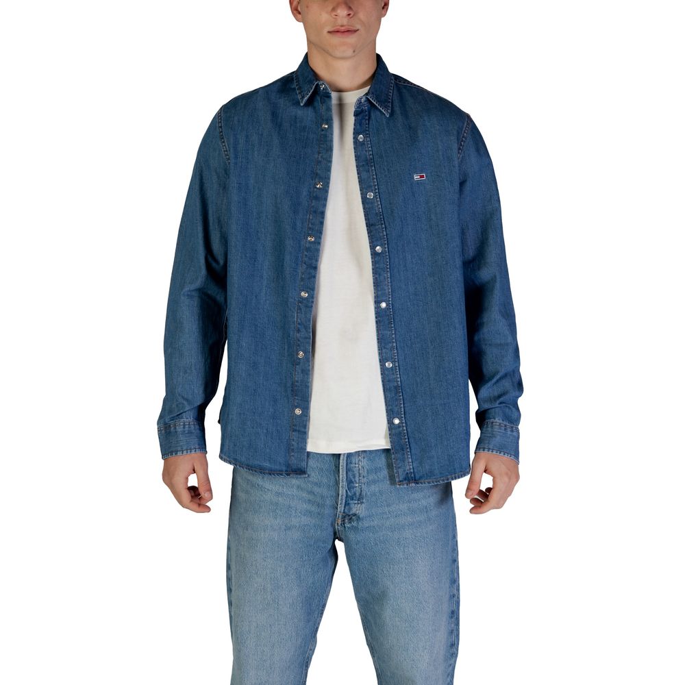 Tommy Hilfiger Jeans Blue Recycled Cotton Shirt
