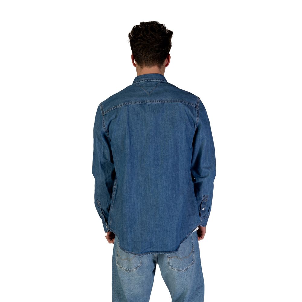 Tommy Hilfiger Jeans Blue Recycled Cotton Shirt