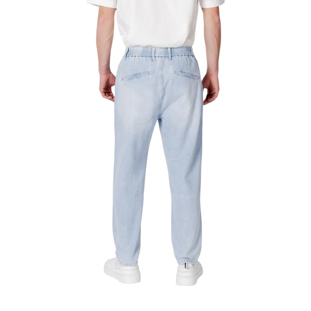 Gianni Lupo Blue Cotton Slim Fit Jeans