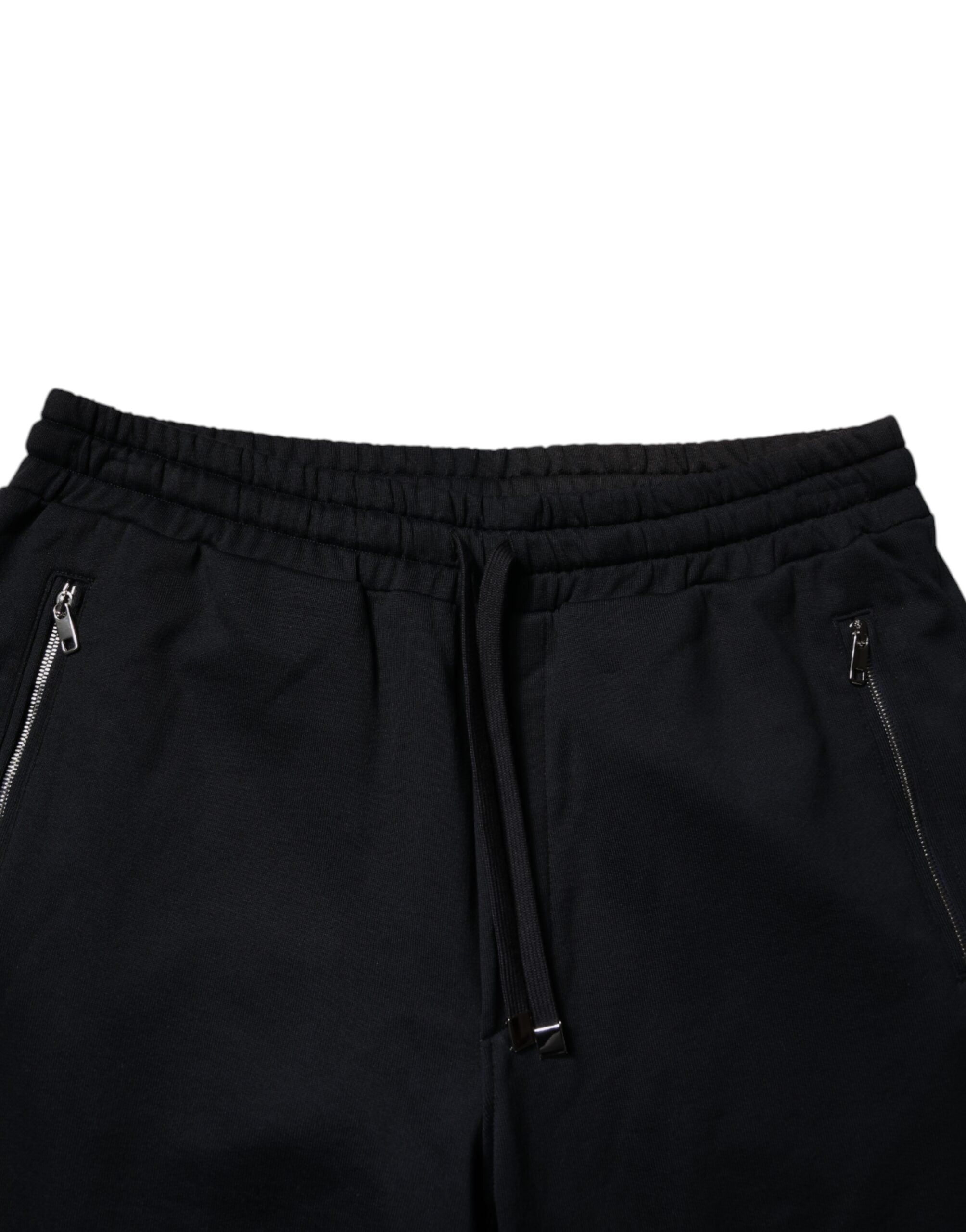 Dolce & Gabbana Blue Cotton Jogger Jogging Men Trouser Pants