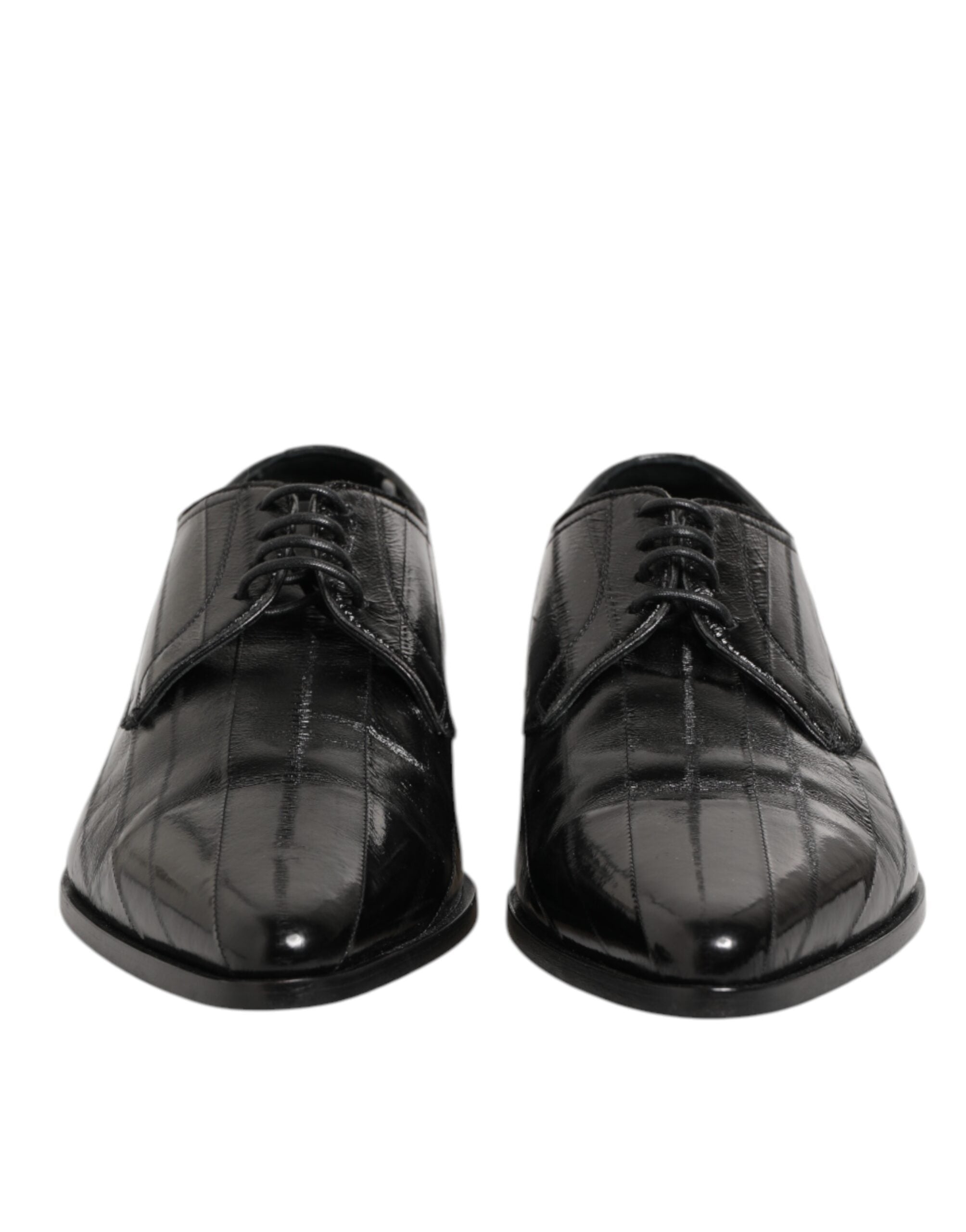 Dolce & Gabbana Black Leather Lace Up Derby Formal Dress Shoes