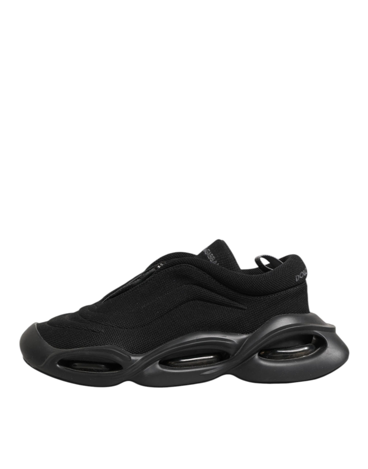 Dolce & Gabbana Black Lace Up Wave Low Top Men Sneaker Shoes
