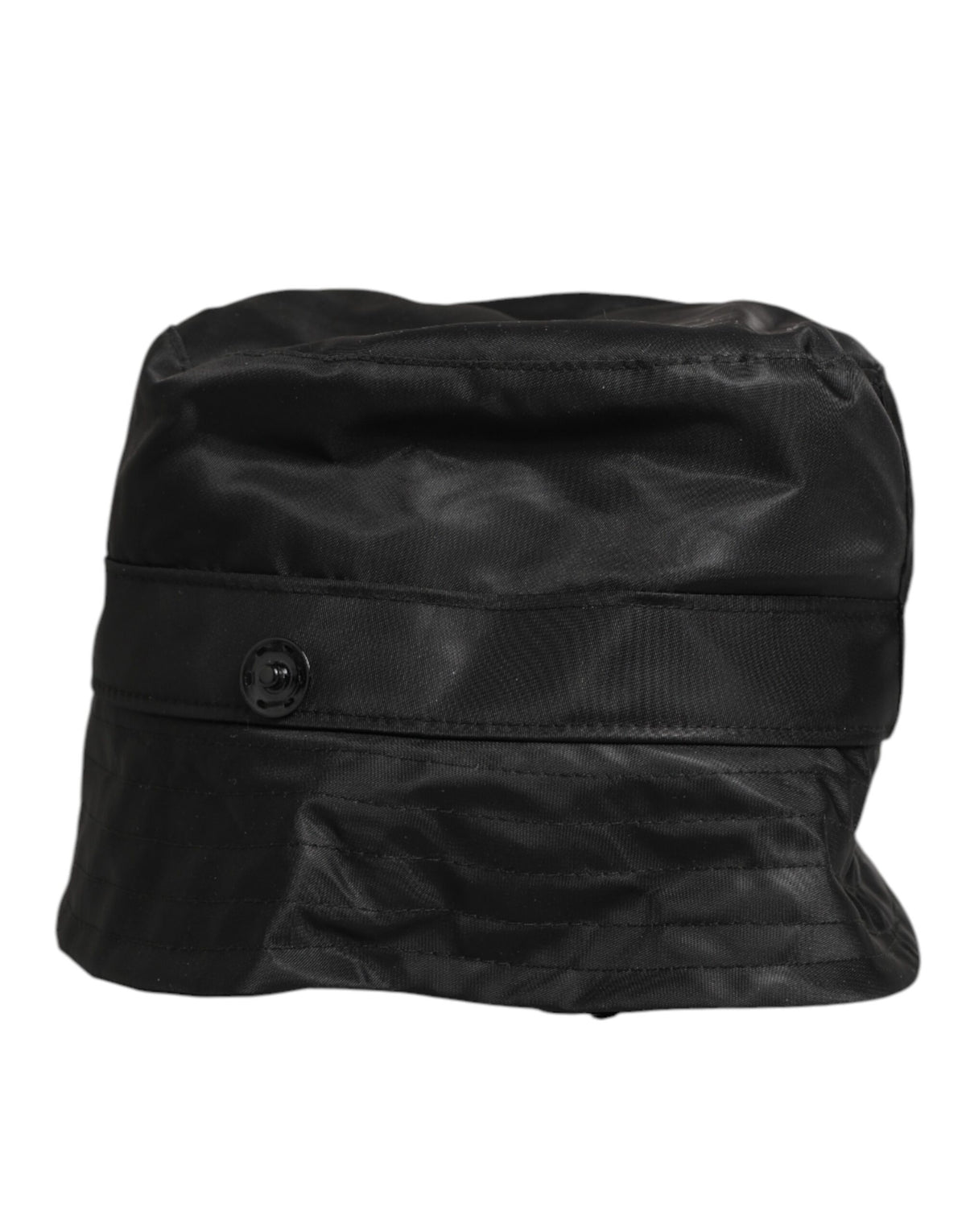 Dolce & Gabbana Black PVC Wide Brim Men Bucket Capello Hat