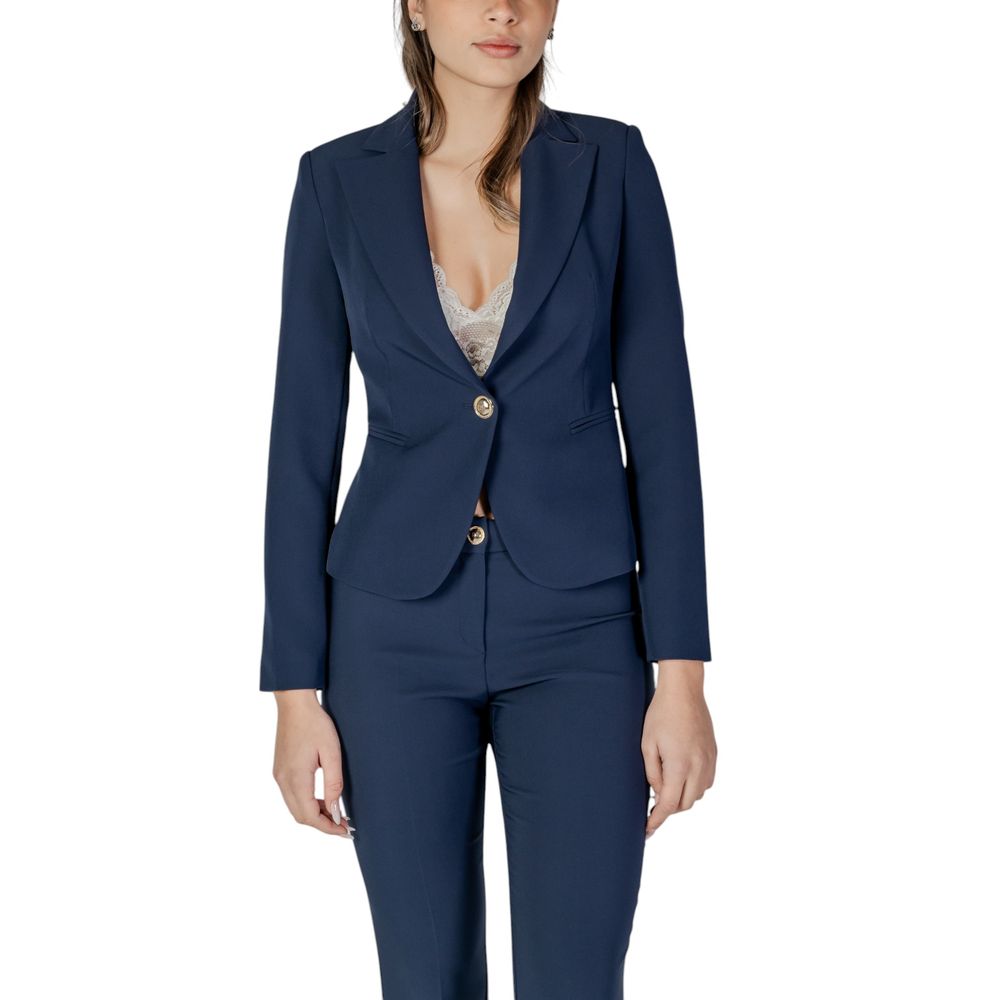 Rinascimento Blue Polyester Blazer