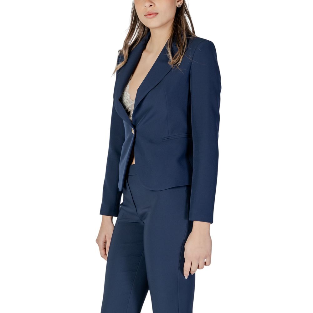 Rinascimento Blue Polyester Blazer