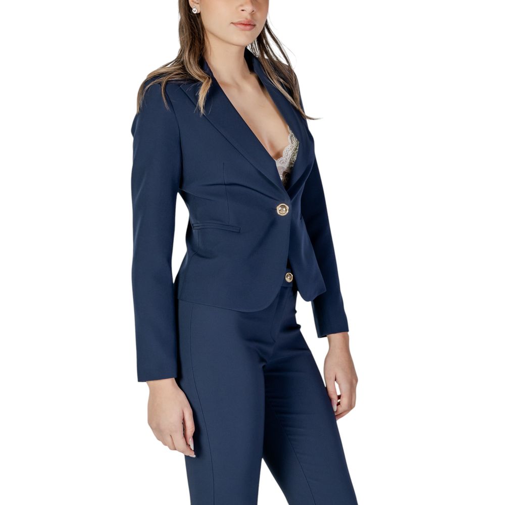 Rinascimento Blue Polyester Blazer