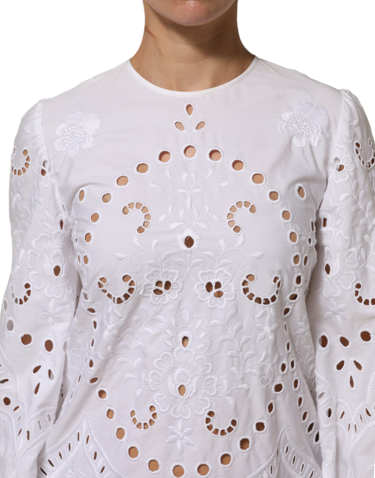 Dolce & Gabbana White Cut Out A-line Sheath Mini Dress