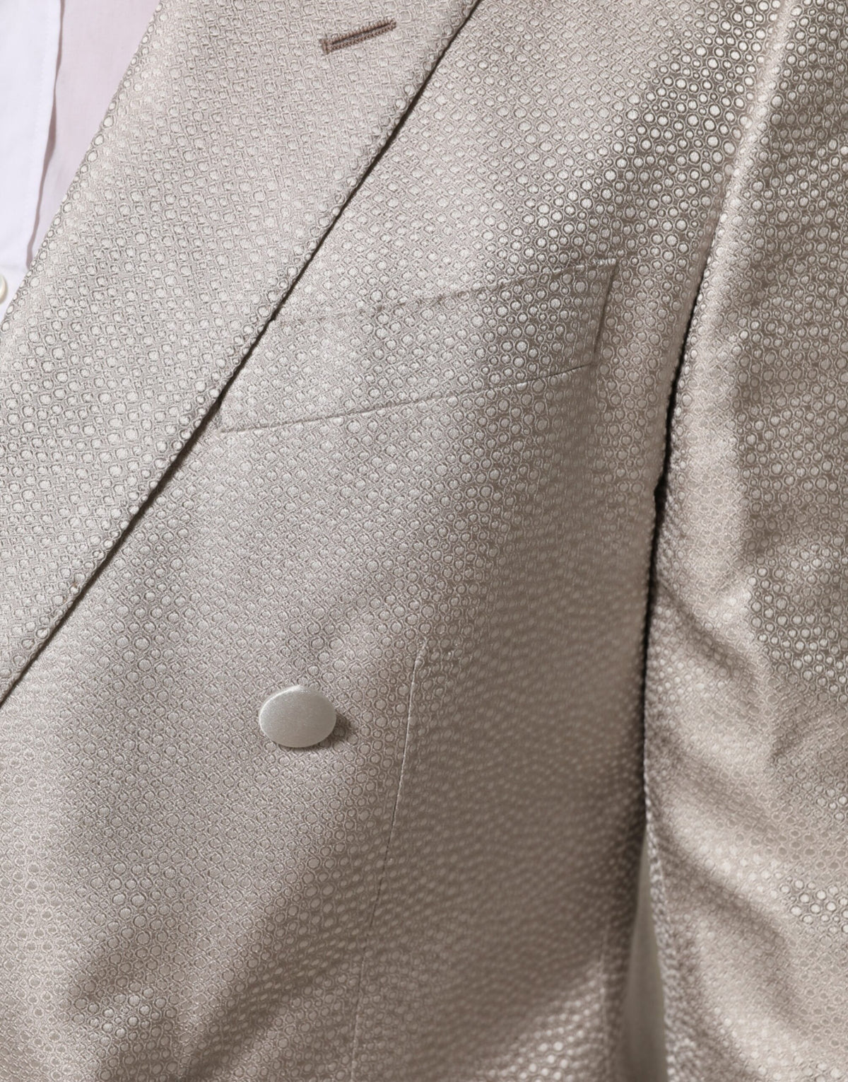 Dolce & Gabbana Beige MARTINI Double-Breasted Suit Blazer