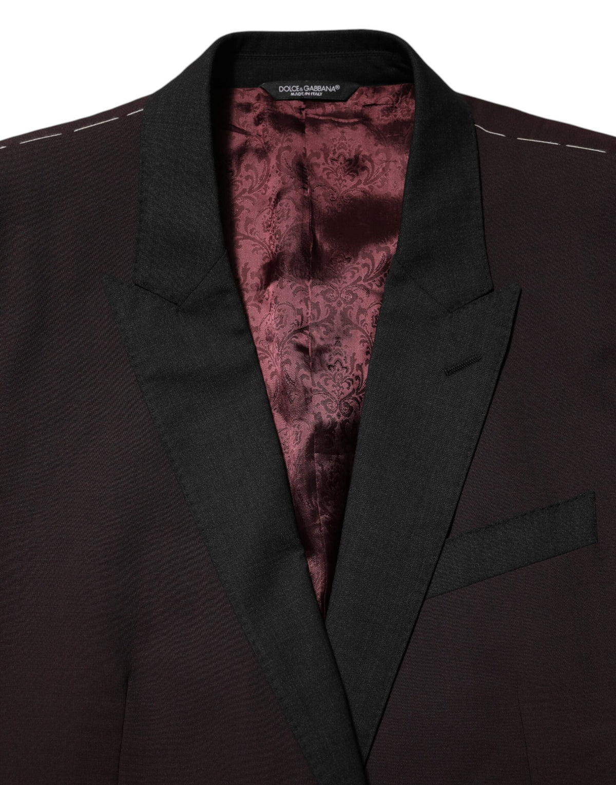 Dolce & Gabbana Maroon Wool 2 Buttons Suit Jacket Blazer