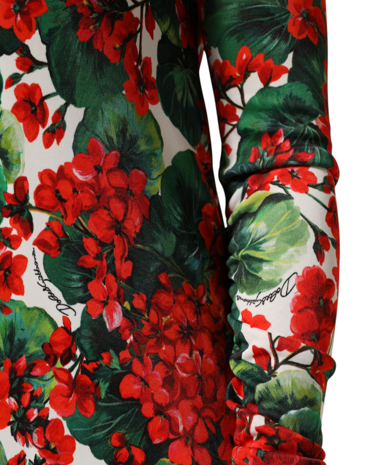 Dolce & Gabbana Multicolor Floral Short Portofino Dress