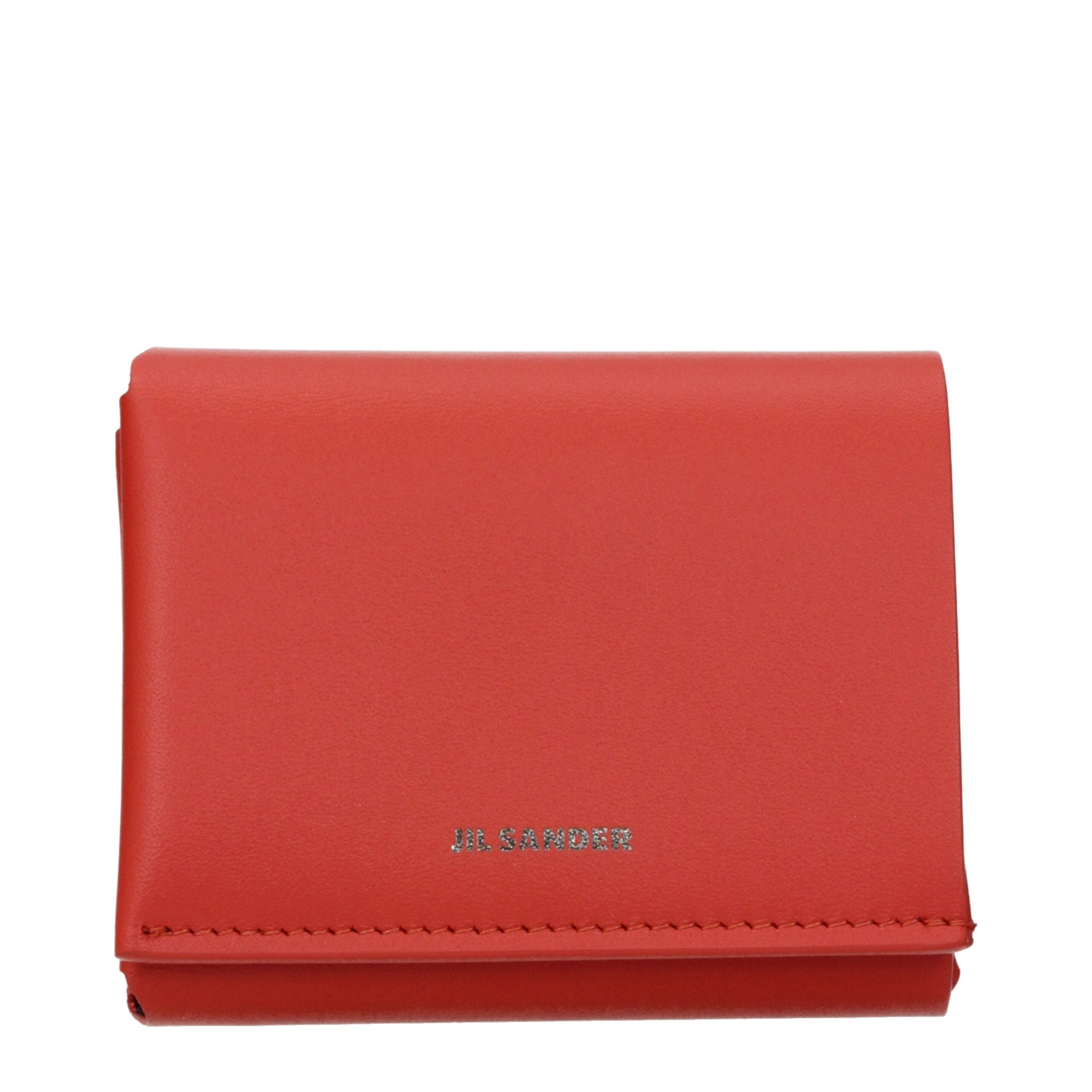 Jil Sander Red Leather Wallets Jil Sander Red Leather Wallets