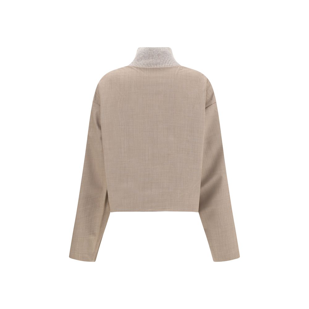 FABIANA FILIPPI フード付き ジャケット Fabiana Filippi Grey Fox Fur-Trim Puffer Jacket | Harrods US