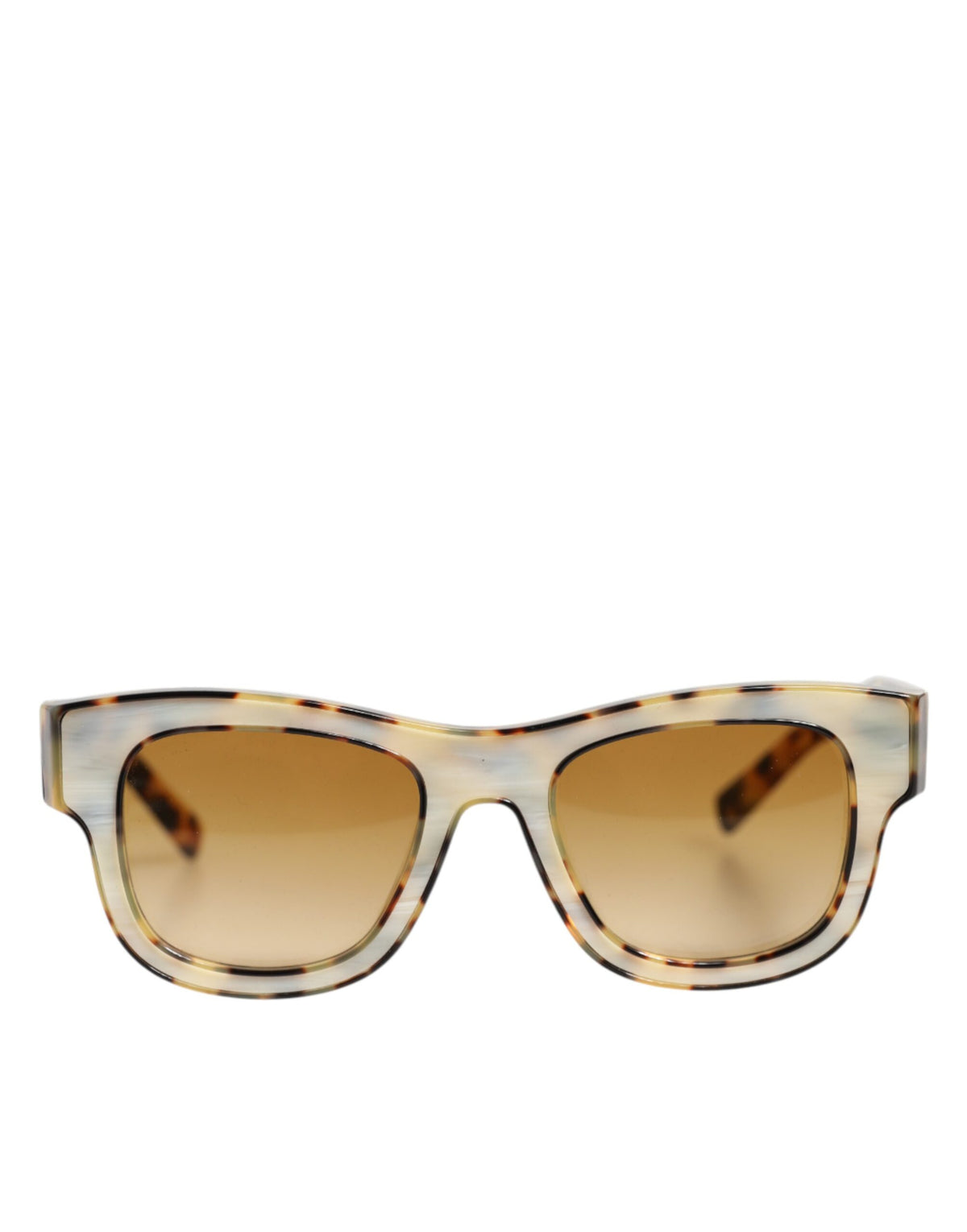 Dolce & Gabbana DG4379F White Tortoiseshell Gradient Acetate Shades Sunglasses