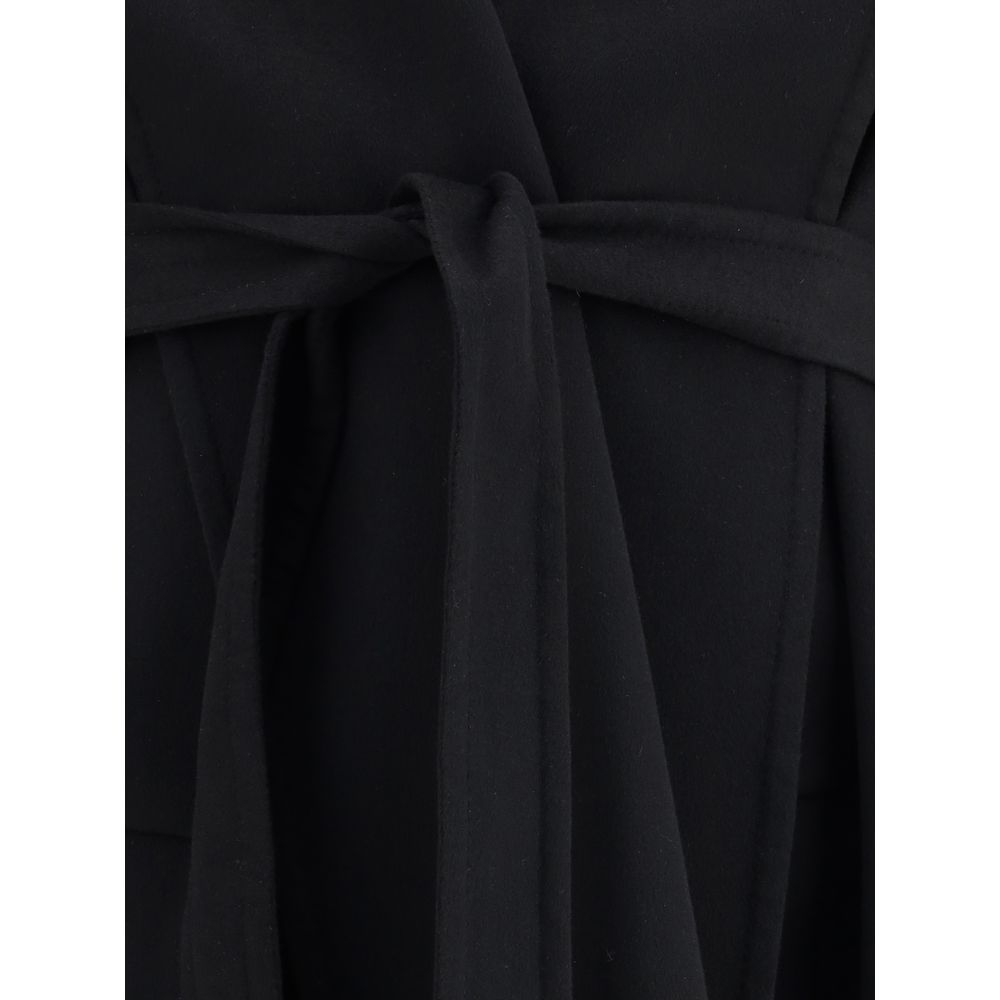 Tom Ford Black Fleece Wool Coat