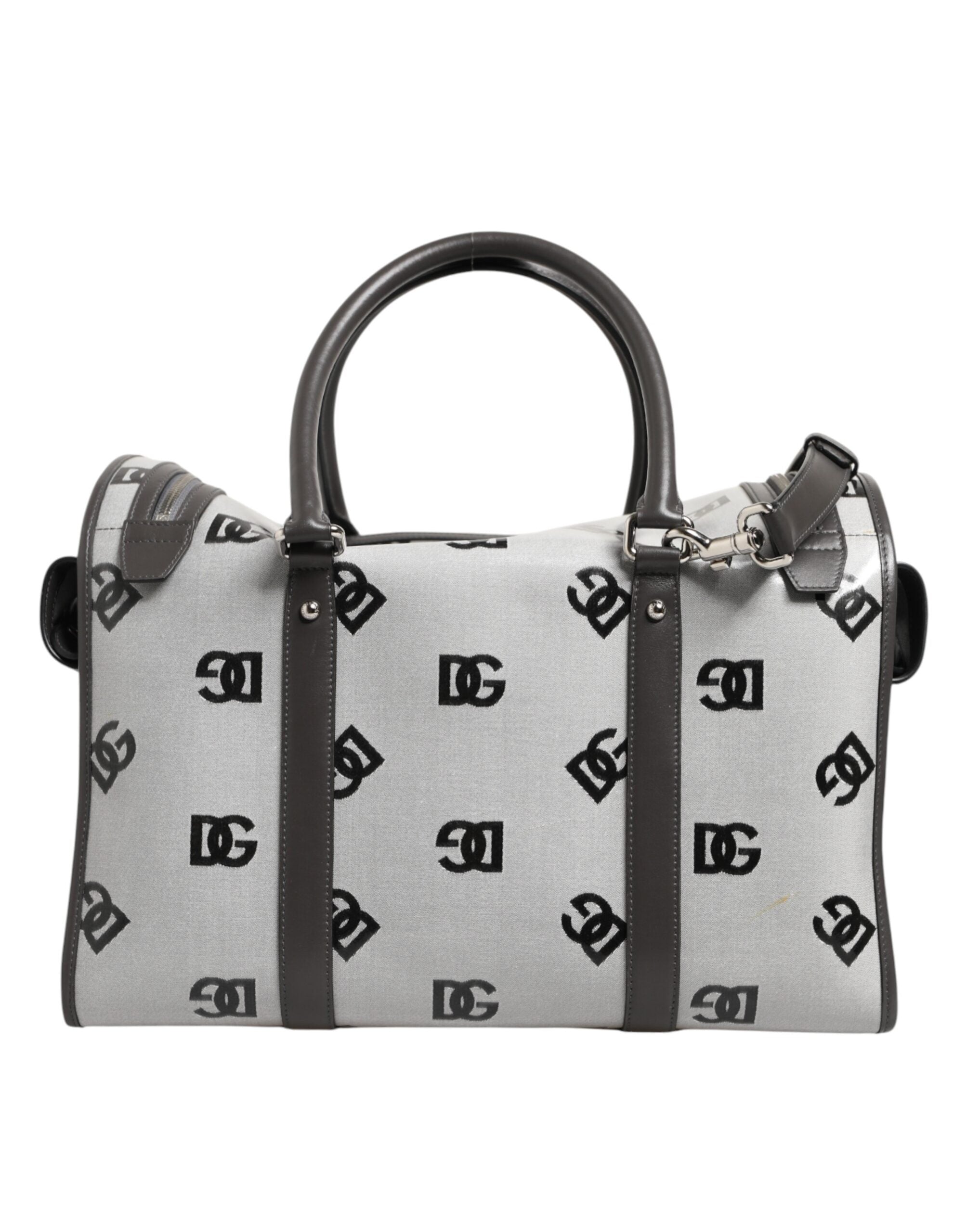 Dolce & Gabbana White DG Logo Pet Carrier Logo Plaque Top Handle Bag