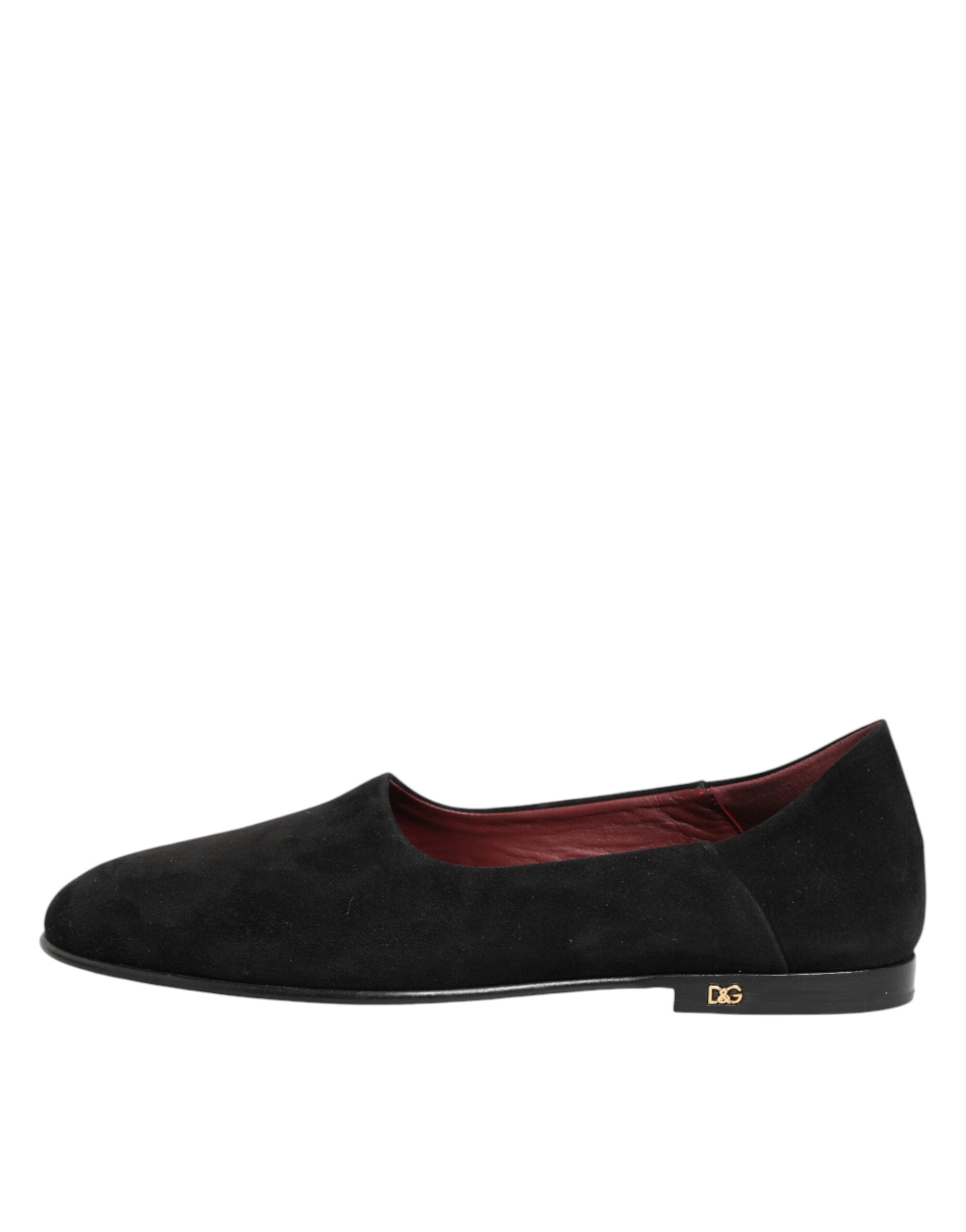 Dolce & Gabbana Black Leather Suede Slip On Loafers Dress Shoes