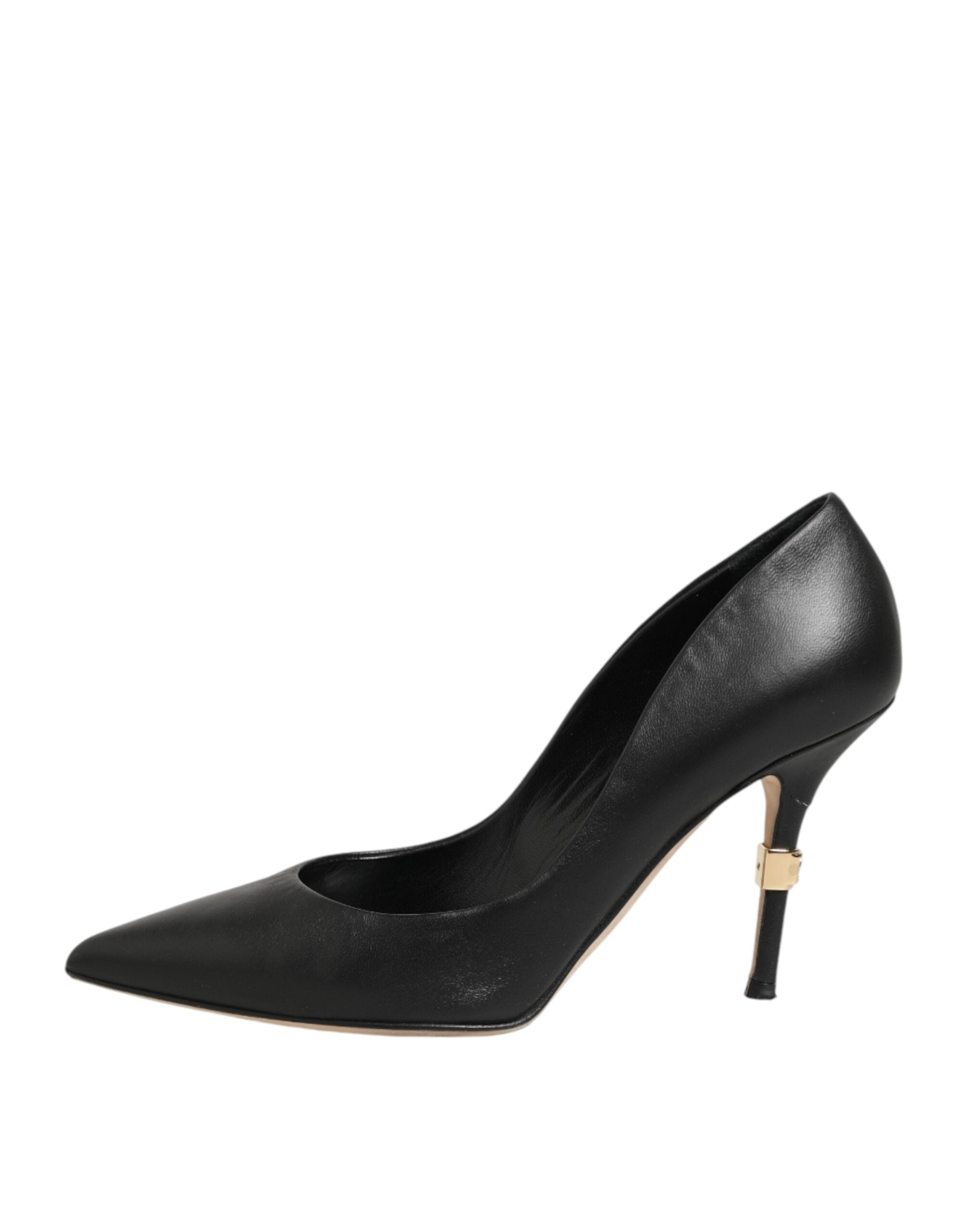 Dolce & Gabbana Black Patent Leather High Heels Pumps Shoes