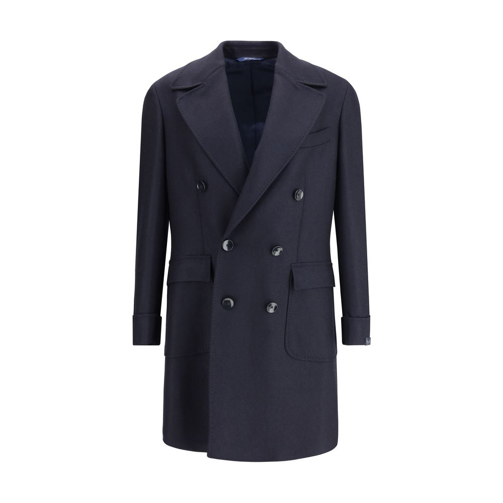 Gi Capri Blue Fleece Wool Coat