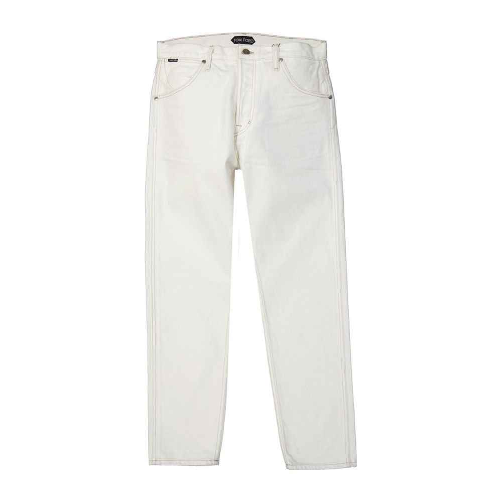 Tom Ford White Cotton Jeans Denim
