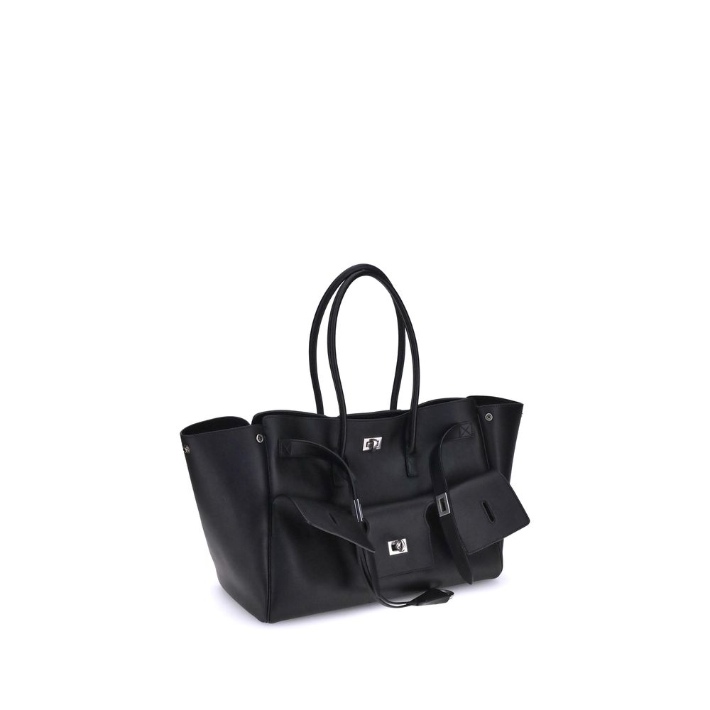 Balenciaga Black Calf Leather Bos Taurus Shoulder Bag