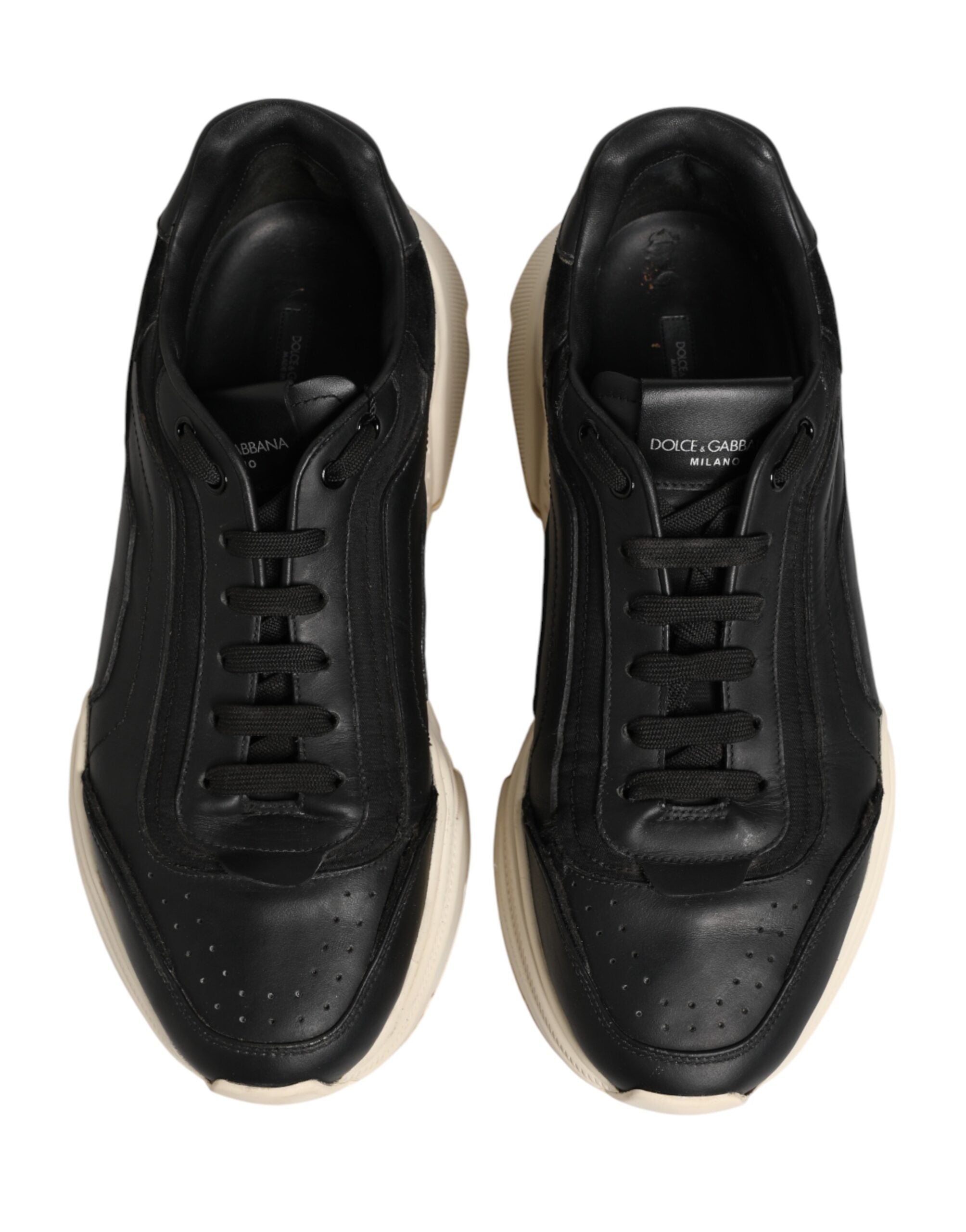 Dolce & Gabbana Black White Daymaster Low Top Sneakers Shoes
