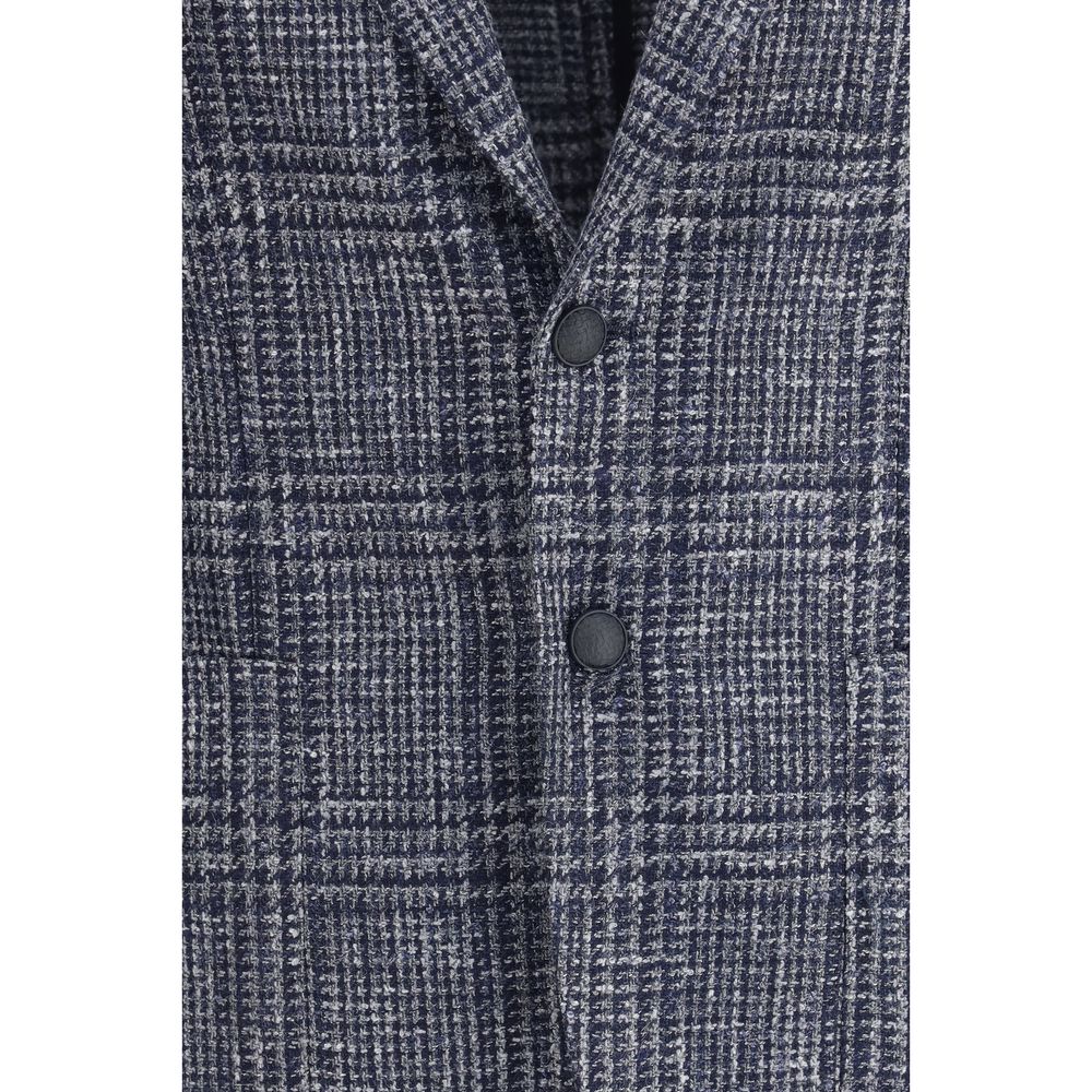 Tagliatore Blue Wool Coat