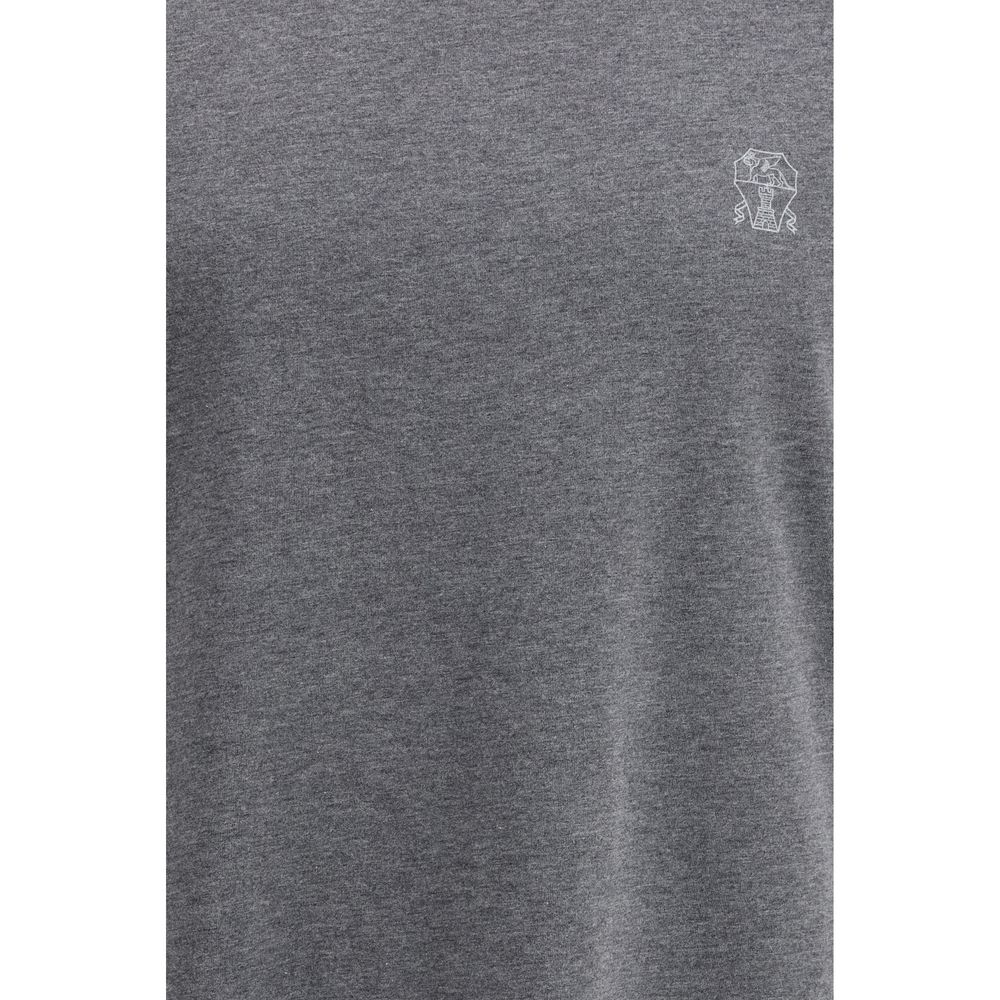 Brunello Cucinelli Gray Cotton T-Shirt
