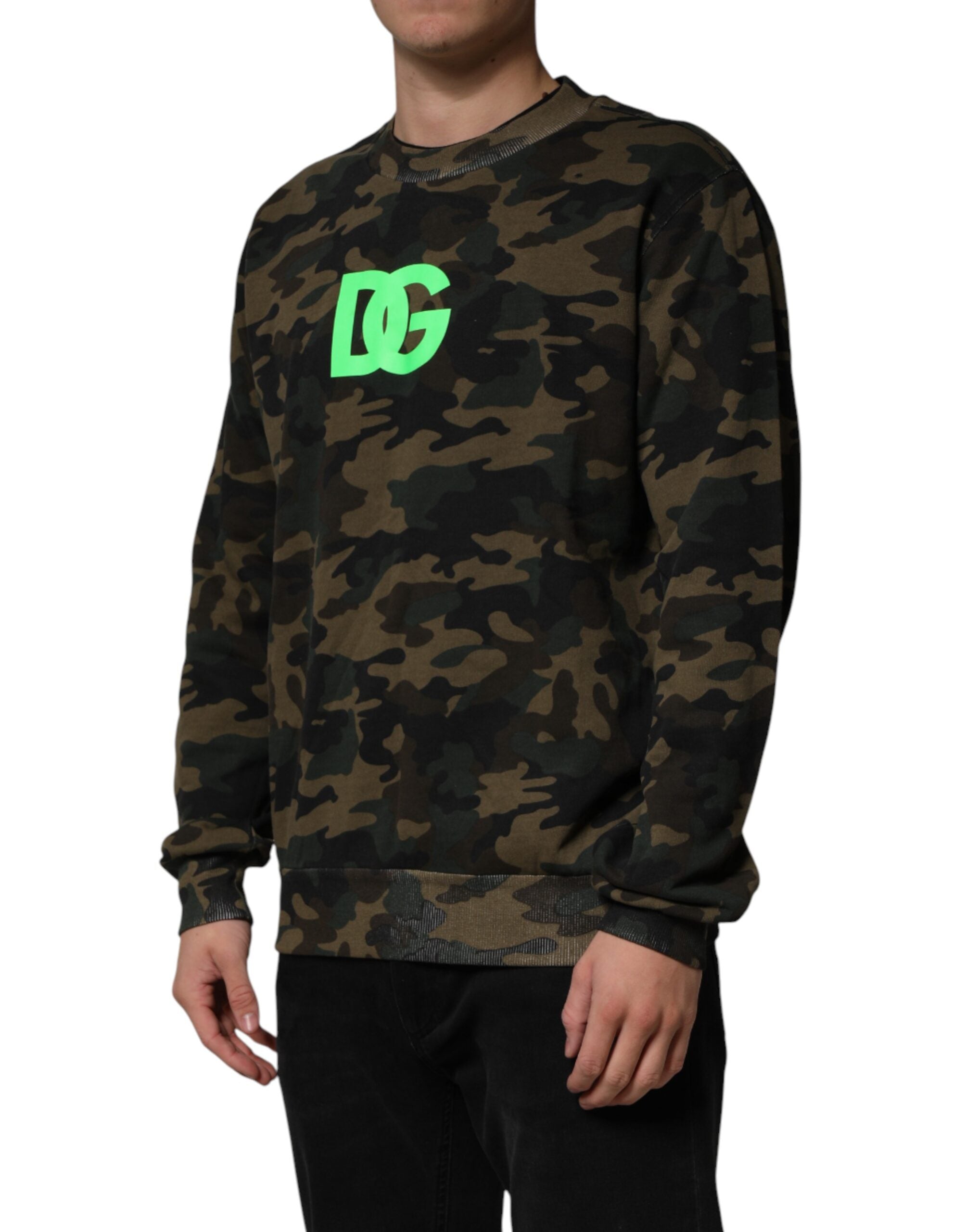 Dolce & Gabbana Multicolor Camouflage Men Sweatshirt  Sweater
