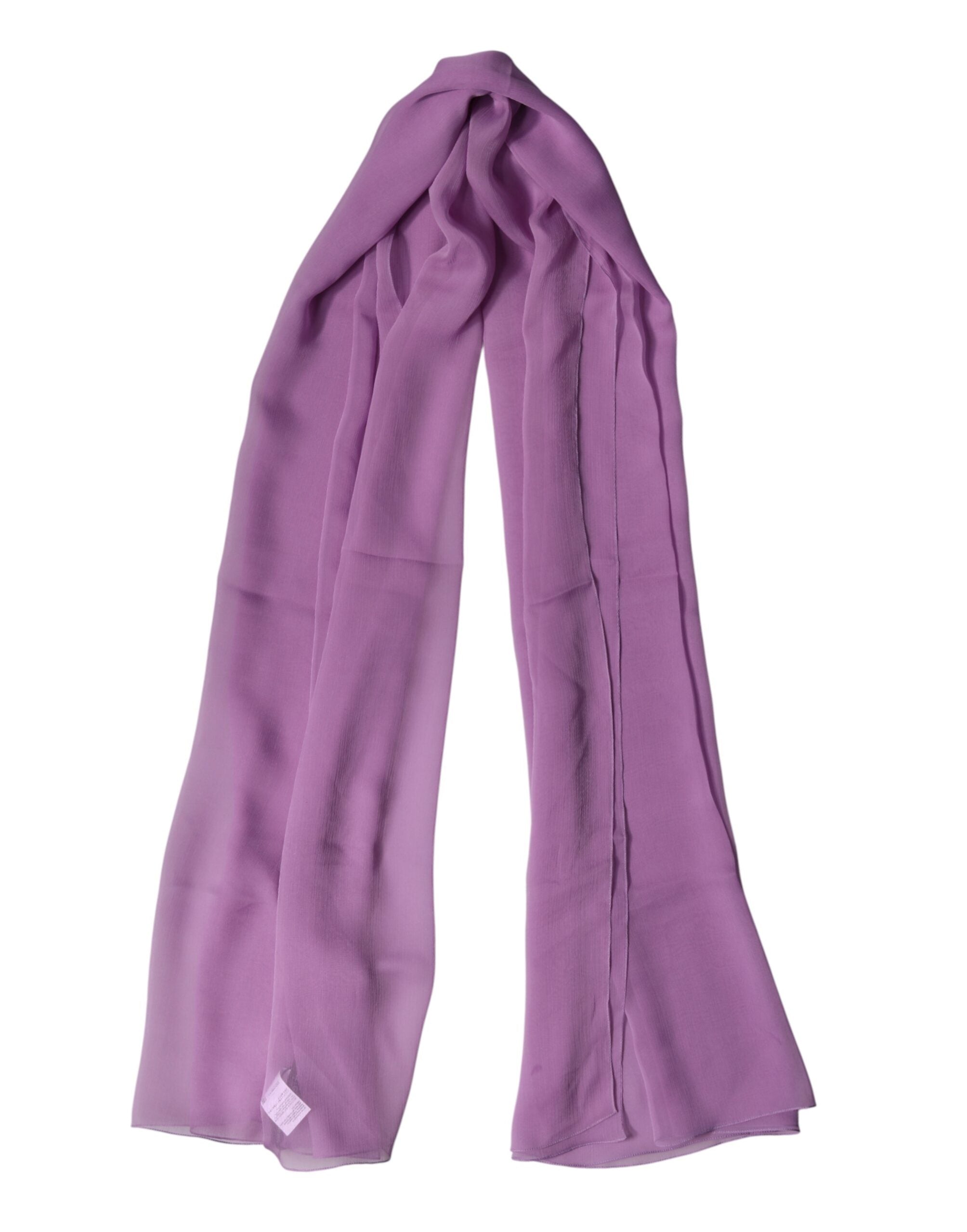 Dolce & Gabbana Purple Stole Silk Neck Wrap Shawl Men Scarf