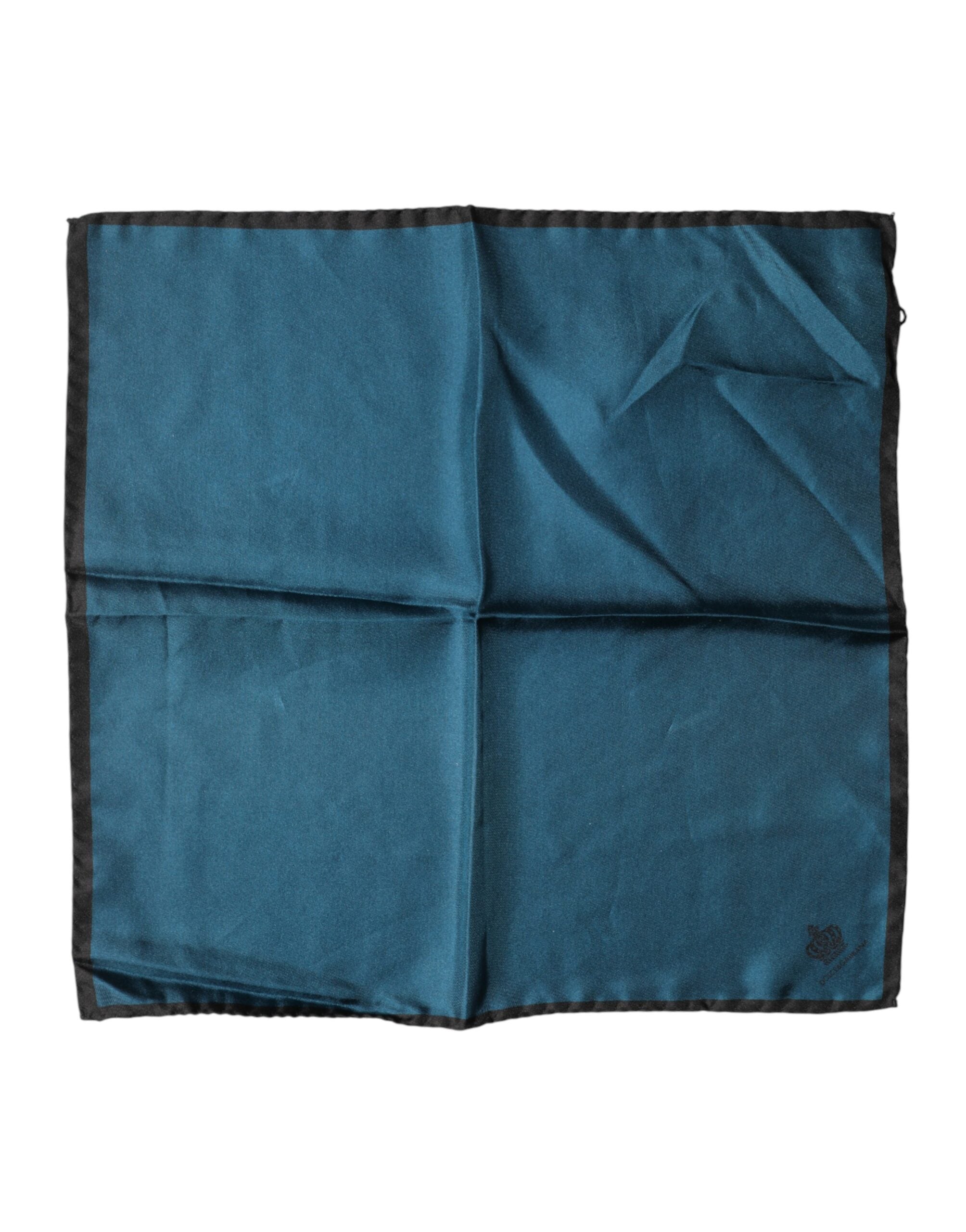 Dolce & Gabbana Blue Silk Square Pocket Handkerchief Scarf