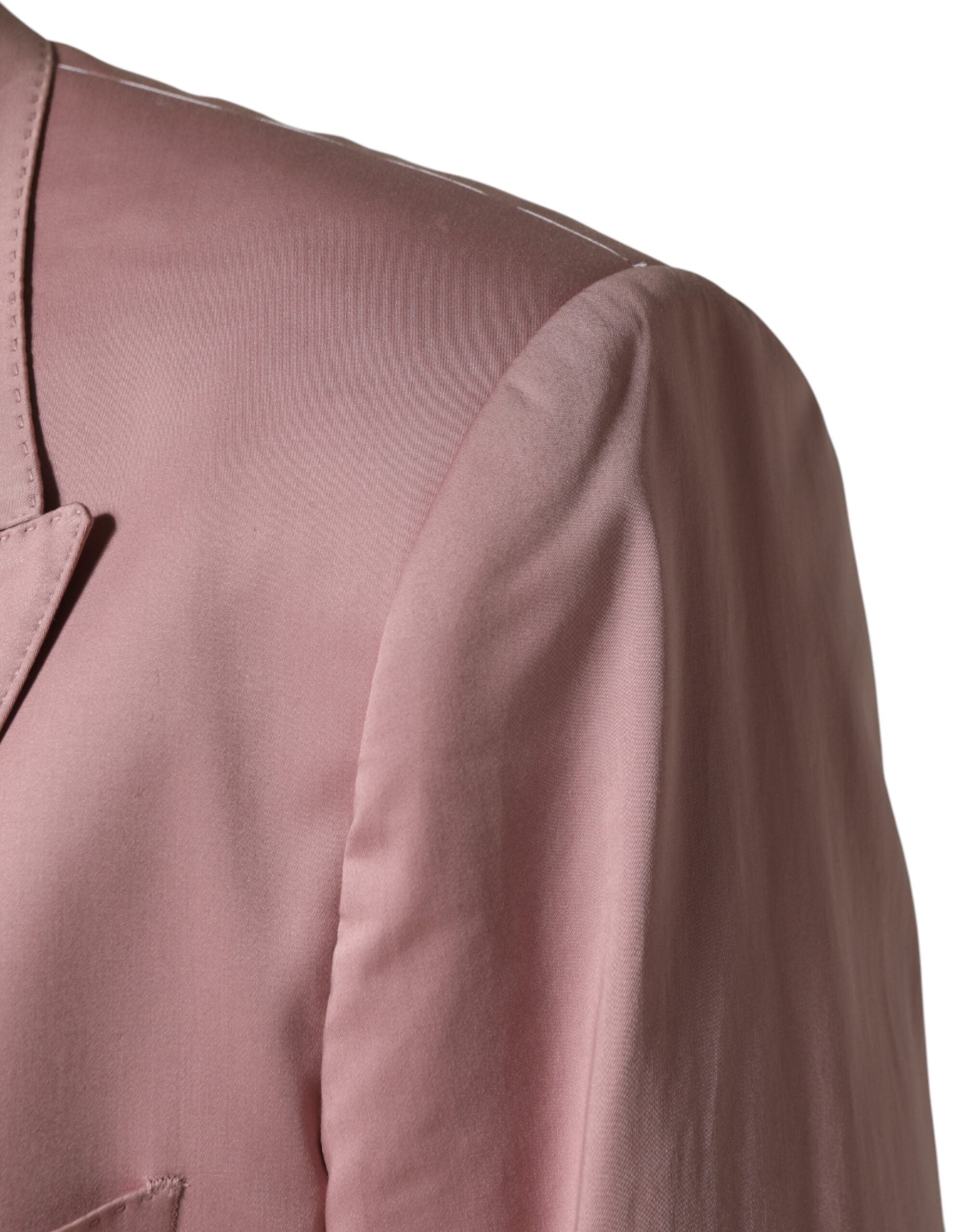 Dolce & Gabbana Pink Cotton Single Breasted 3 Piece Suit