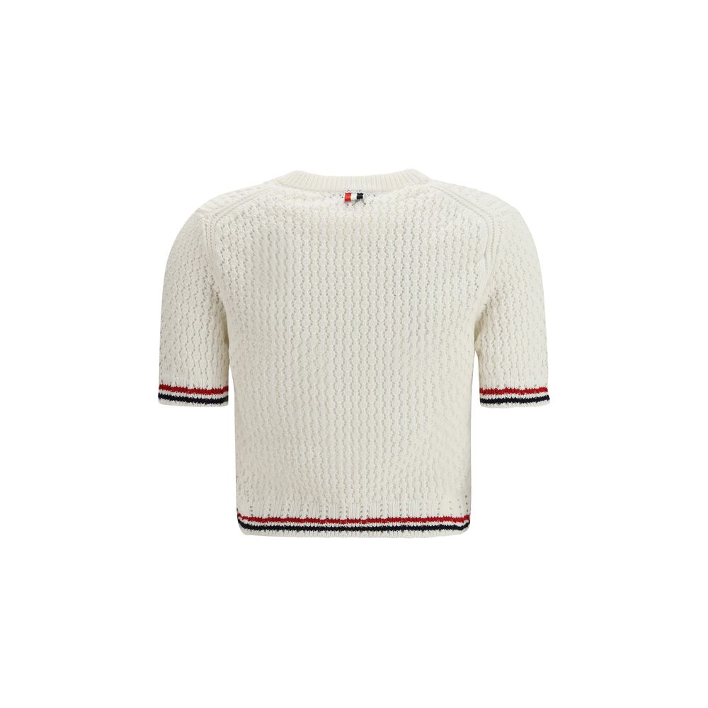 Thom Browne White Cotton T-Shirt