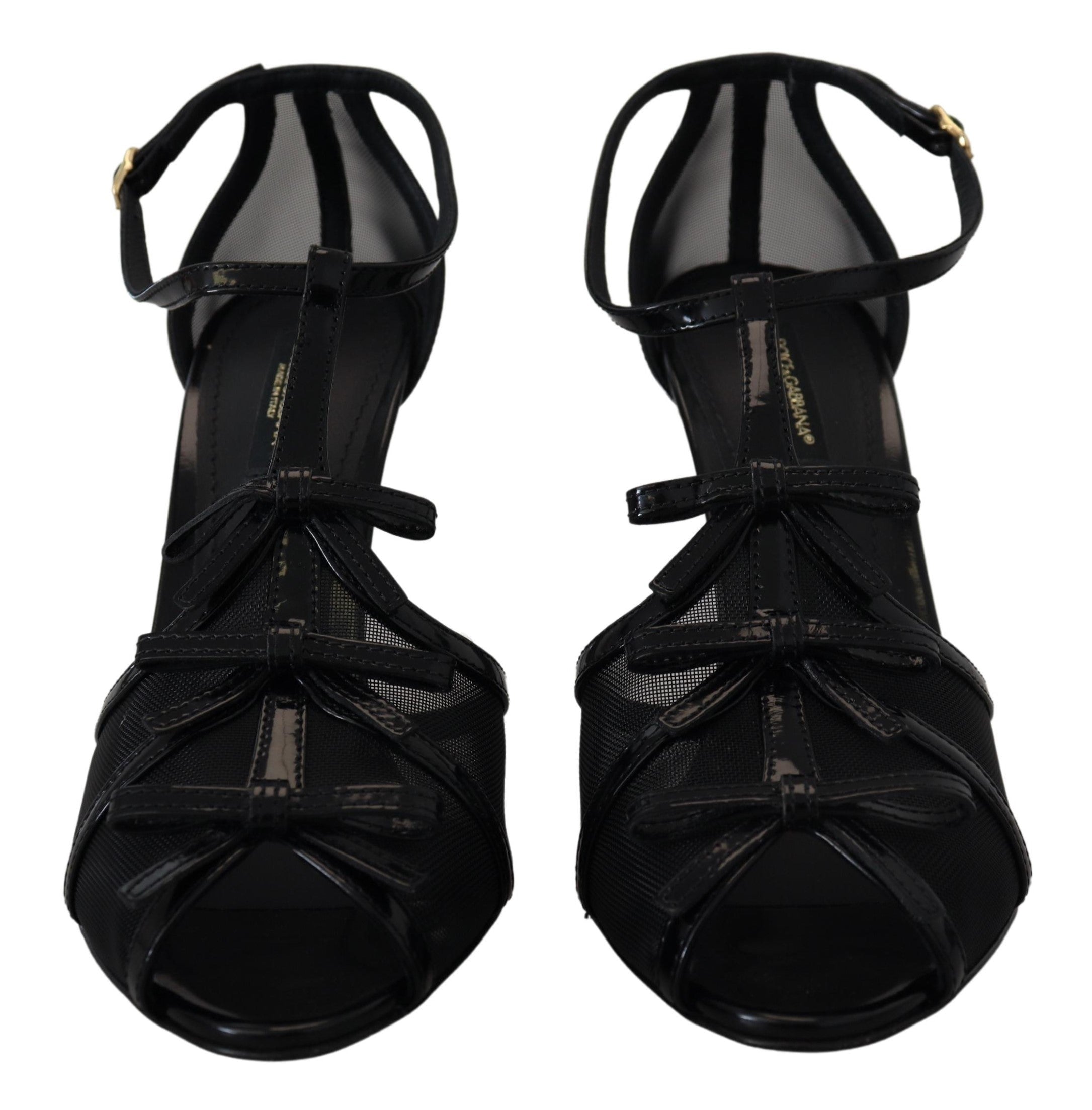 Elegant Black Stiletto Heeled Sandals