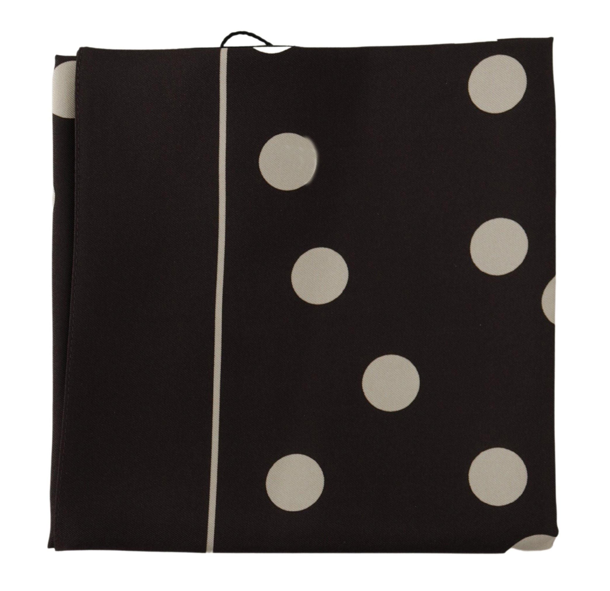 Dolce & Gabbana Elegant Silk Polka Dot Men's Scarf